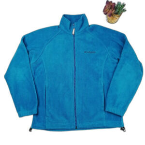 Columbia Blue Teal Fleece Jacket Size S